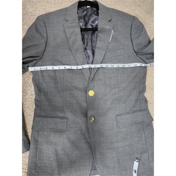 Authentic New BURBERRY Men's Gray TB Metal RUNWAY Slim Wool Blazer Jacket - Picture 9 of 13